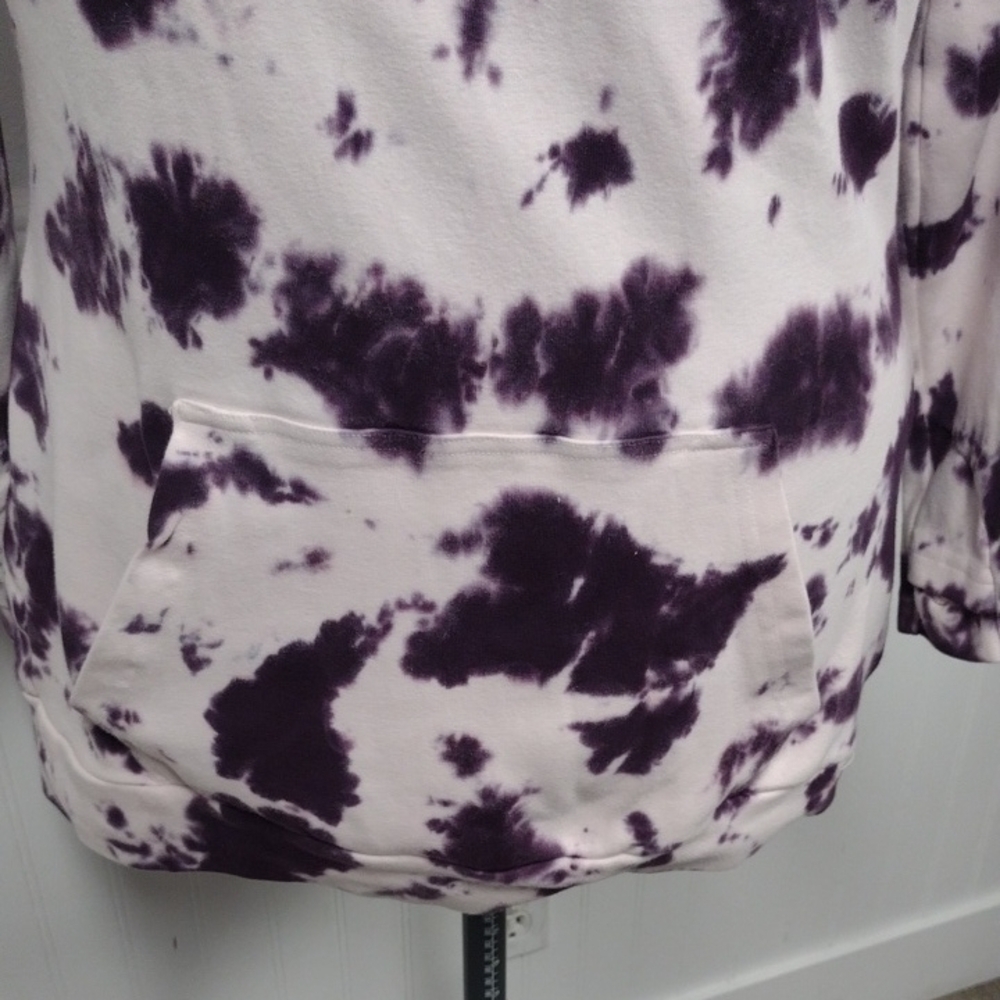 Lily & Lottie Women's Purple Tie-Dye Cowl Neck Sweatshirt - Picture 4 of 14